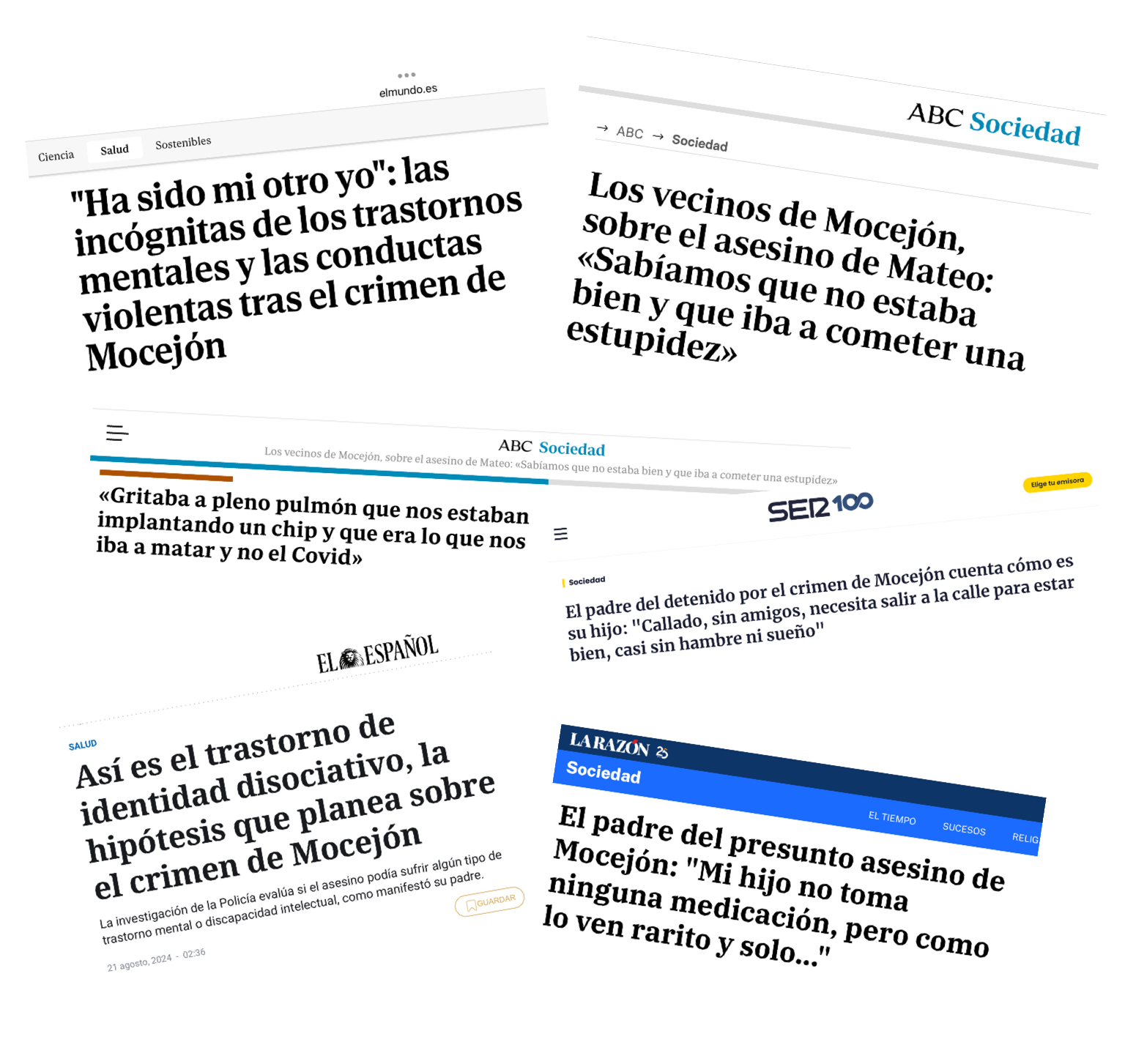 Titulares del crimen de Mocejón